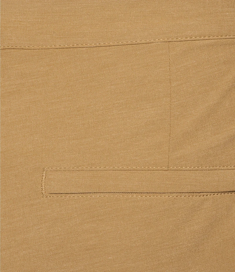 Roundtree & Yorke 7#double; Flat Front Performance Solid Texture Shorts