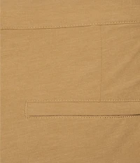 Roundtree & Yorke 7#double; Flat Front Performance Solid Texture Shorts
