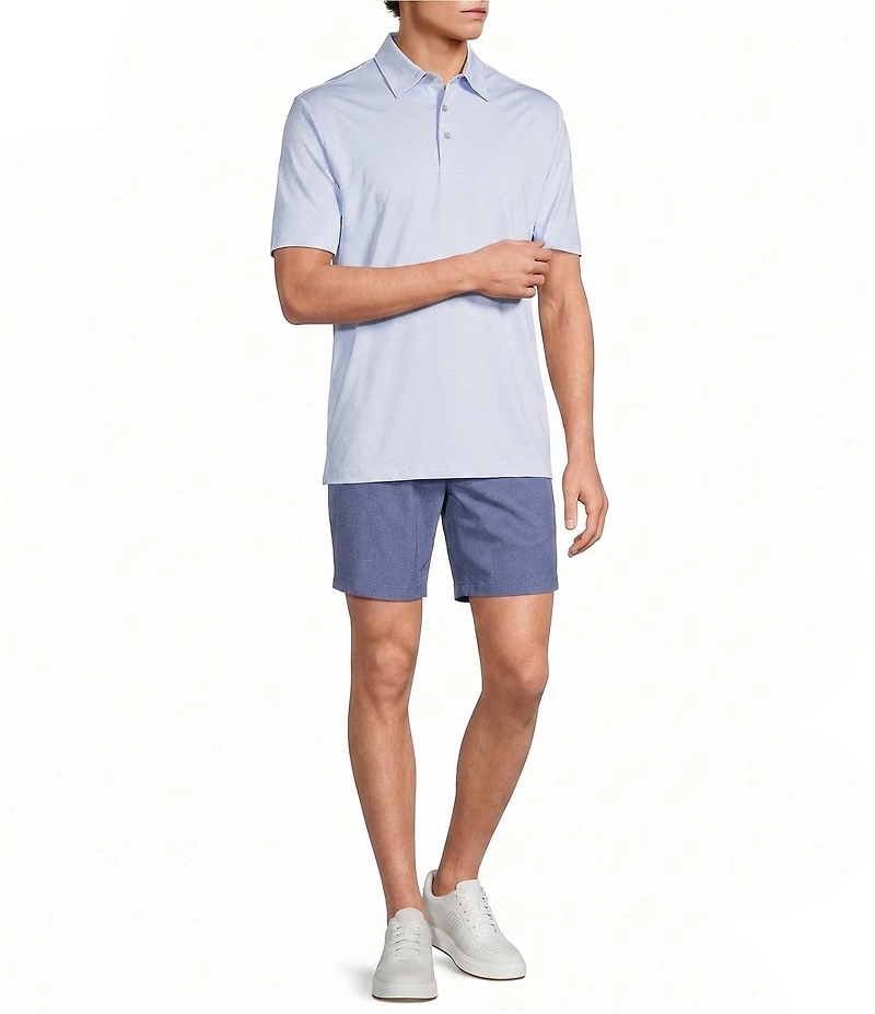 Roundtree & Yorke 8#double; Inseam Flat Front Performance Pull-On Shorts