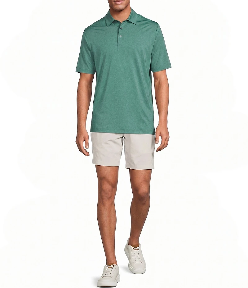 Roundtree & Yorke 8#double; Inseam Flat Front Performance Pull-On Shorts