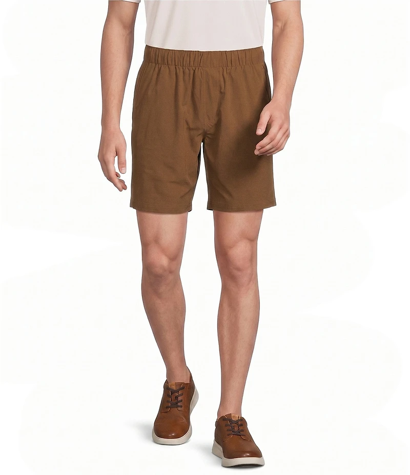 Roundtree & Yorke 8#double; Inseam Flat Front Performance Pull-On Shorts