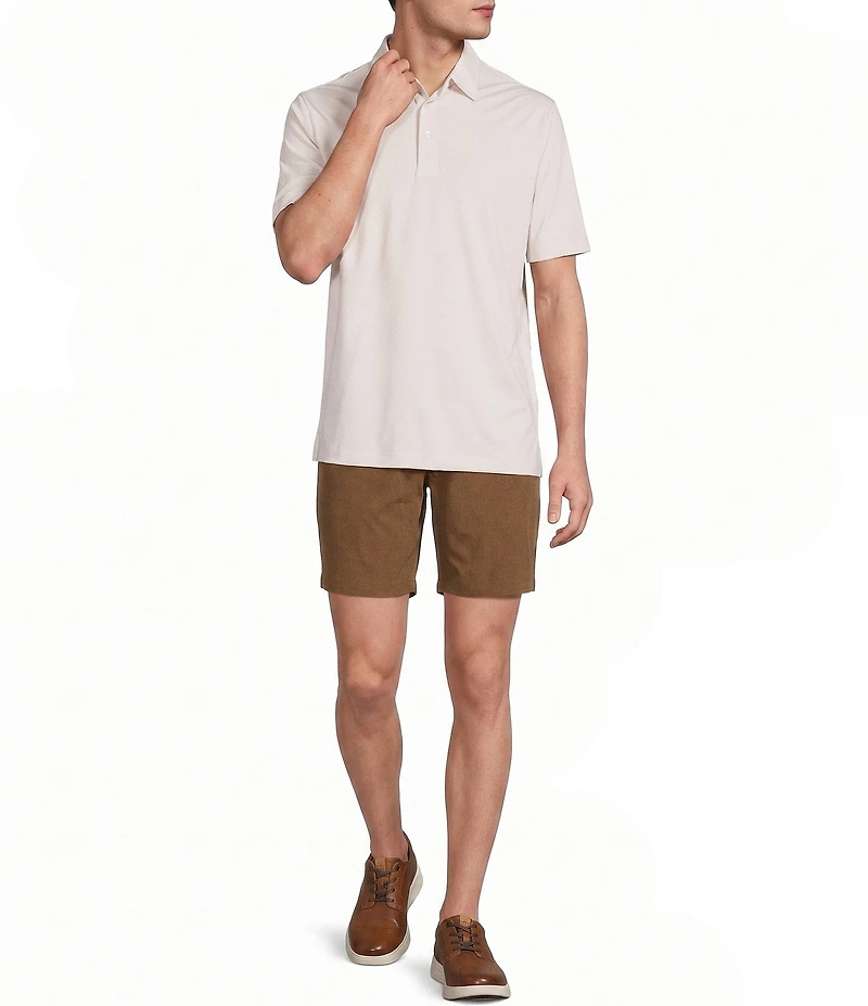 Roundtree & Yorke 8#double; Inseam Flat Front Performance Pull-On Shorts