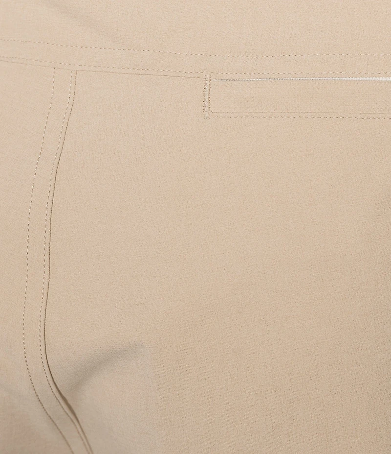 Roundtree & Yorke Solid Flat Front Performance 8#double; Inseam Shorts