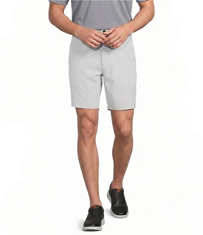 Roundtree & Yorke Solid Flat Front Performance 8#double; Inseam Shorts