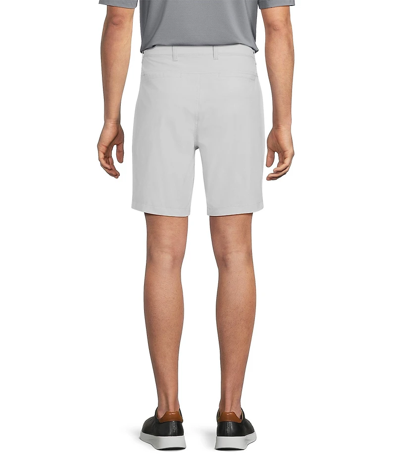 Roundtree & Yorke Solid Flat Front Performance 8#double; Inseam Shorts