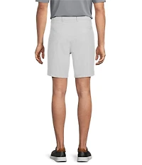 Roundtree & Yorke Solid Flat Front Performance 8#double; Inseam Shorts