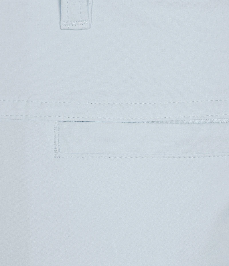 Roundtree & Yorke Solid Flat Front Performance 8#double; Inseam Shorts