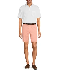 Roundtree & Yorke The Fairway 9#double; Flat Front Classic Fit Performance Shorts