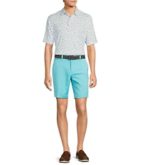 Roundtree & Yorke The Fairway 9#double; Flat Front Classic Fit Performance Shorts
