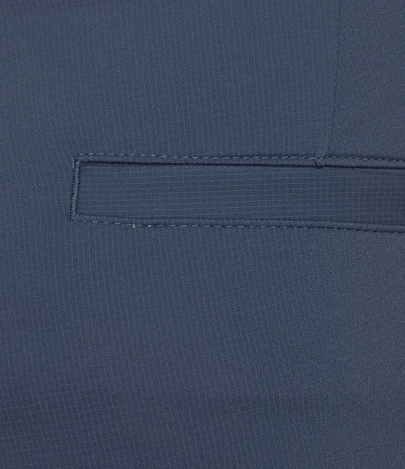 Roundtree & Yorke 9#double; Flat Front Performance Solid Texture Shorts