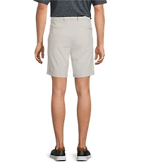 Roundtree & Yorke 9#double; Flat Front Performance Solid Texture Shorts