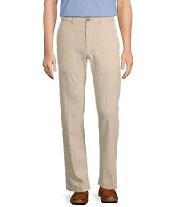 Roundtree & Yorke Andrew Fit Flat Front Linen Chino Pants