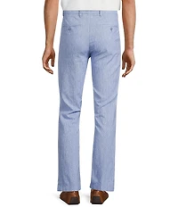 Roundtree & Yorke Andrew Fit Flat Front Solid Linen Chinos