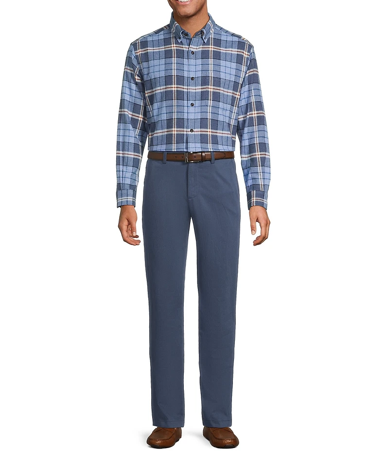 Roundtree & Yorke Andrew Straight Fit Textured Chino Pants