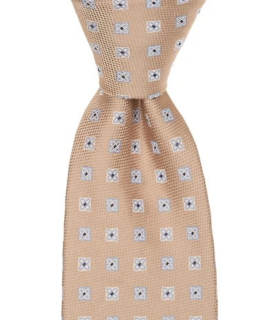 Roundtree & Yorke Apollo Mini Squares Traditional Silk Blend Tie