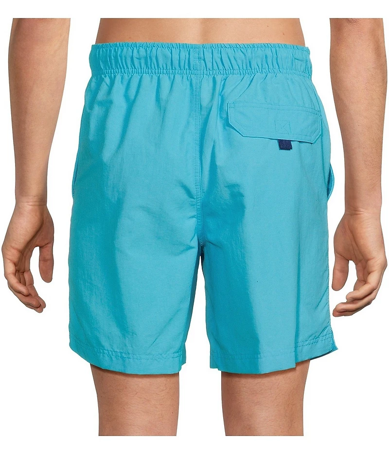 Roundtree & Yorke Aqua-Charter 7#double; Solid Swim Trunks