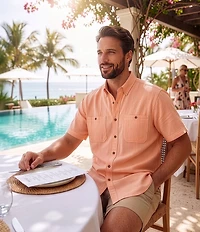 Roundtree & Yorke Big & Tall 9#double; and 11#double; Inseam Solid Performance Shorts