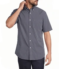Roundtree & Yorke Big & Tall Non-Iron Short Sleeve Gingham Poplin Sport Shirt