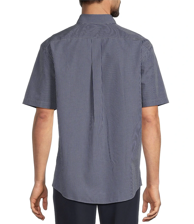 Roundtree & Yorke Big & Tall Non-Iron Short Sleeve Gingham Poplin Sport Shirt