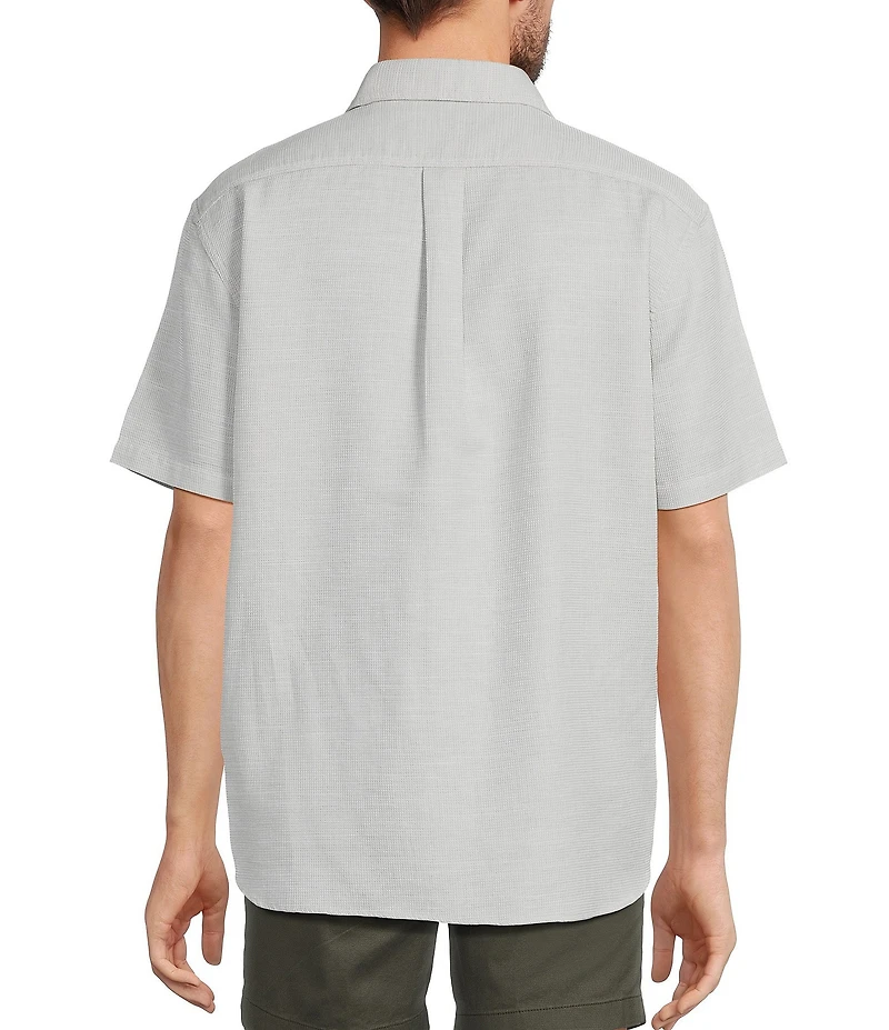 Roundtree & Yorke Big & Tall Short Sleeve Textured Solid Sport Shirt