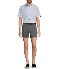 Roundtree & Yorke Big & Tall Short Sleeve Textured Solid Sport Shirt