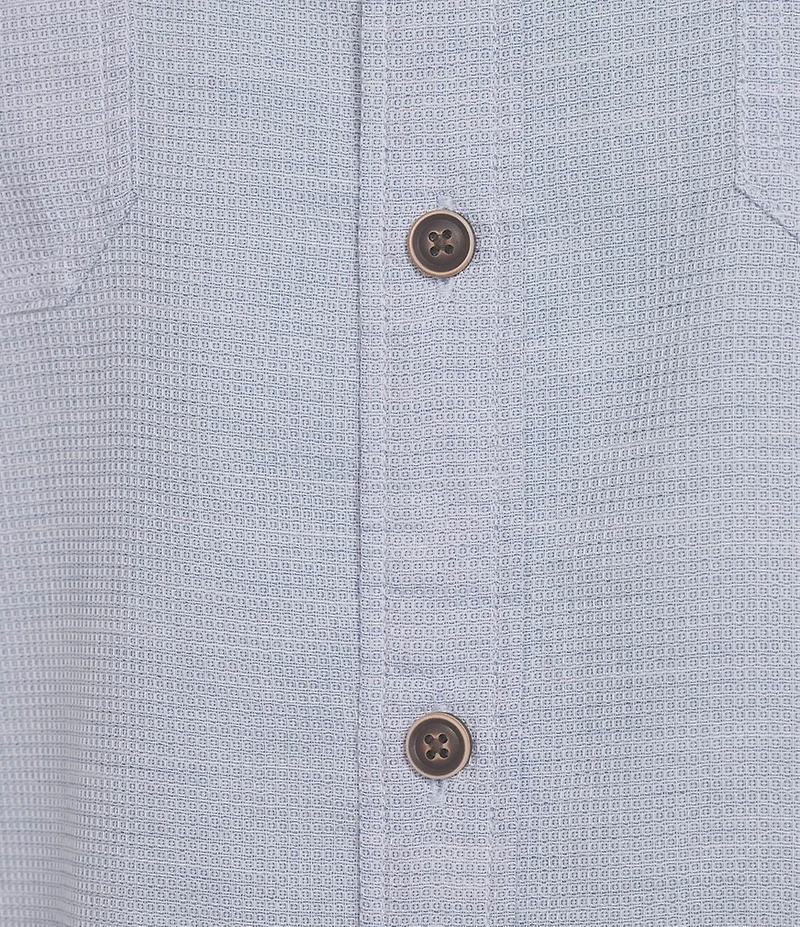 Roundtree & Yorke Big & Tall Short Sleeve Textured Solid Sport Shirt
