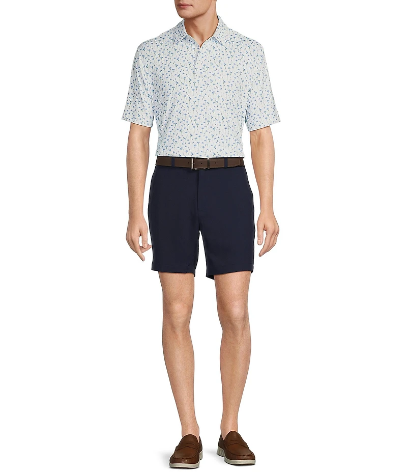 Roundtree & Yorke Big & Tall 9#double; Flat Front Performance Shorts