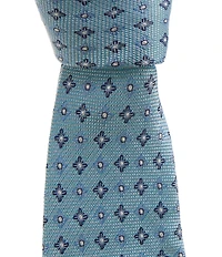 Roundtree & Yorke Big & Tall Big Burst Neat 3 3/8#double; Silk Tie