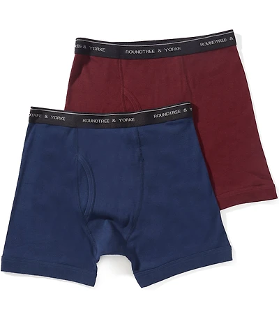 Roundtree & Yorke Big & Tall Boxer Briefs 2-Pack