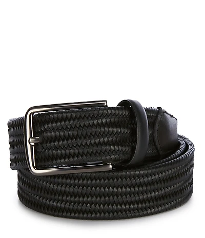 Roundtree & Yorke Big & Tall Braided Easy Stretch Bonded Leather Dress Belt