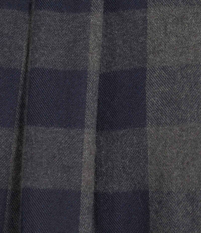 Roundtree & Yorke Big & Tall Buffalo Check Long Sleeve Portuguese Flannel Sport Shirt