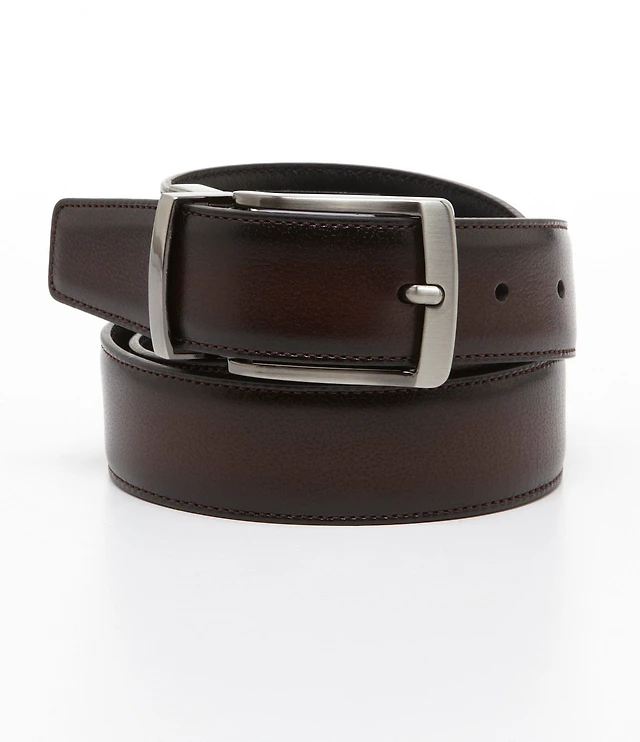 Roundtree Yorke Big Tall Burnished Edge Reversible Belt