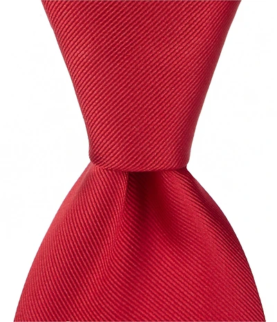 Roundtree & Yorke Big & Tall Cardinal Solid Traditional Silk Tie
