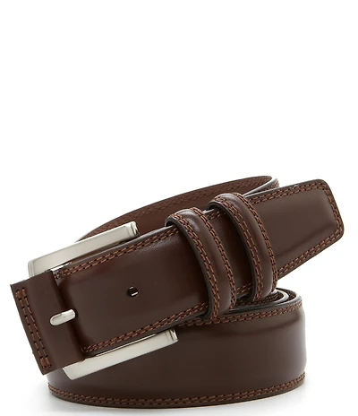 Roundtree & Yorke Big & Tall Contrast-Stitch Casual Belt