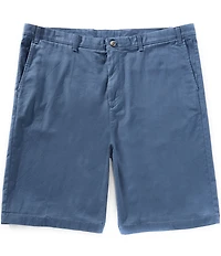 Roundtree & Yorke Big & Tall Flat Front Washed Chino 9-11#double; Inseam Shorts