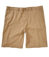 Roundtree & Yorke Big & Tall Flat Front Washed Chino 9-11#double; Inseam Shorts