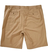 Roundtree & Yorke Big & Tall Flat Front Washed Chino 9-11#double; Inseam Shorts