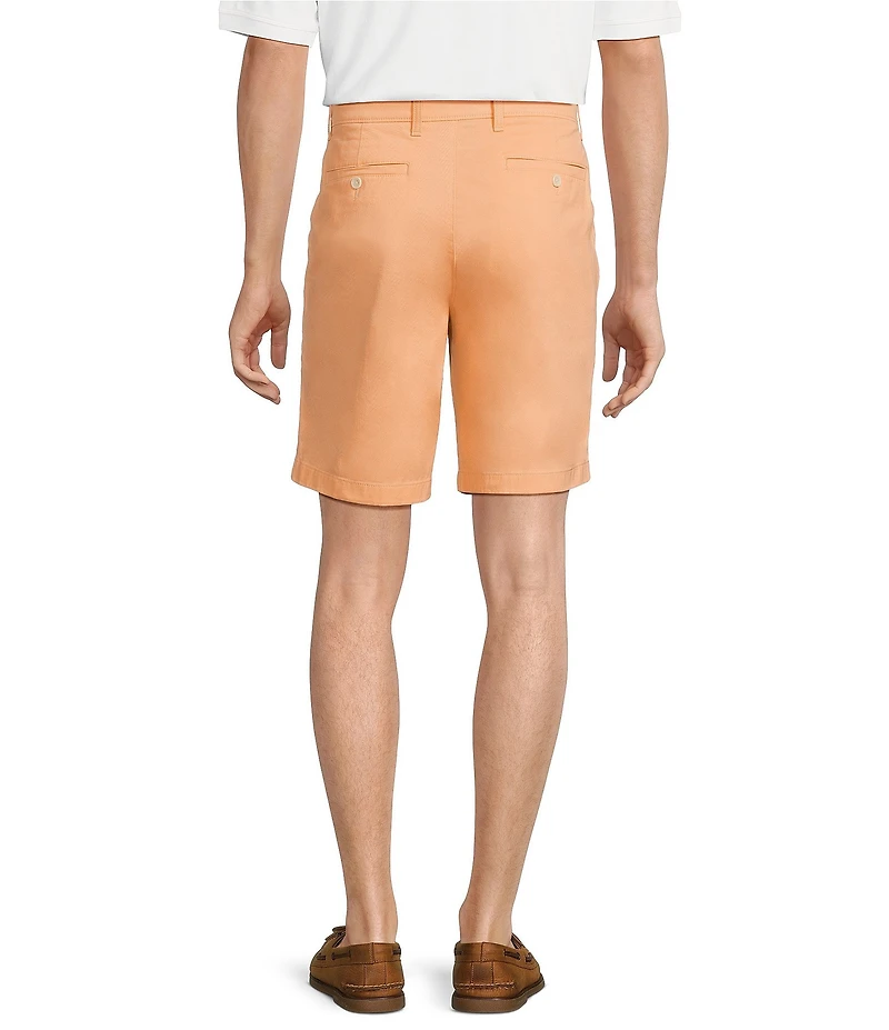 Roundtree & Yorke Big & Tall Flat Front Washed Chino 9-11#double; Inseam Shorts