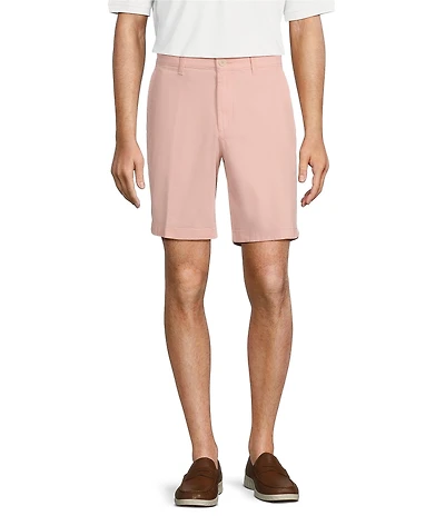 Roundtree & Yorke Big & Tall Flat Front Washed Chino 9-11#double; Inseam Shorts