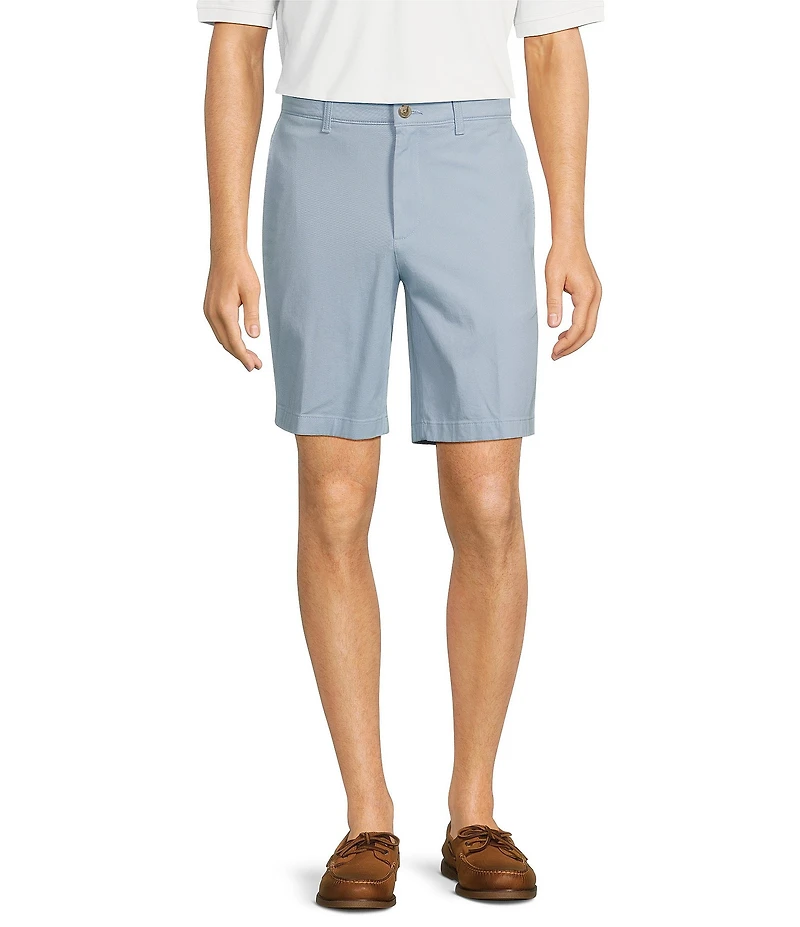 Roundtree & Yorke Big & Tall Flat Front Washed Chino 9-11#double; Inseam Shorts