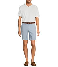 Roundtree & Yorke Big & Tall Flat Front Washed Chino 9-11#double; Inseam Shorts