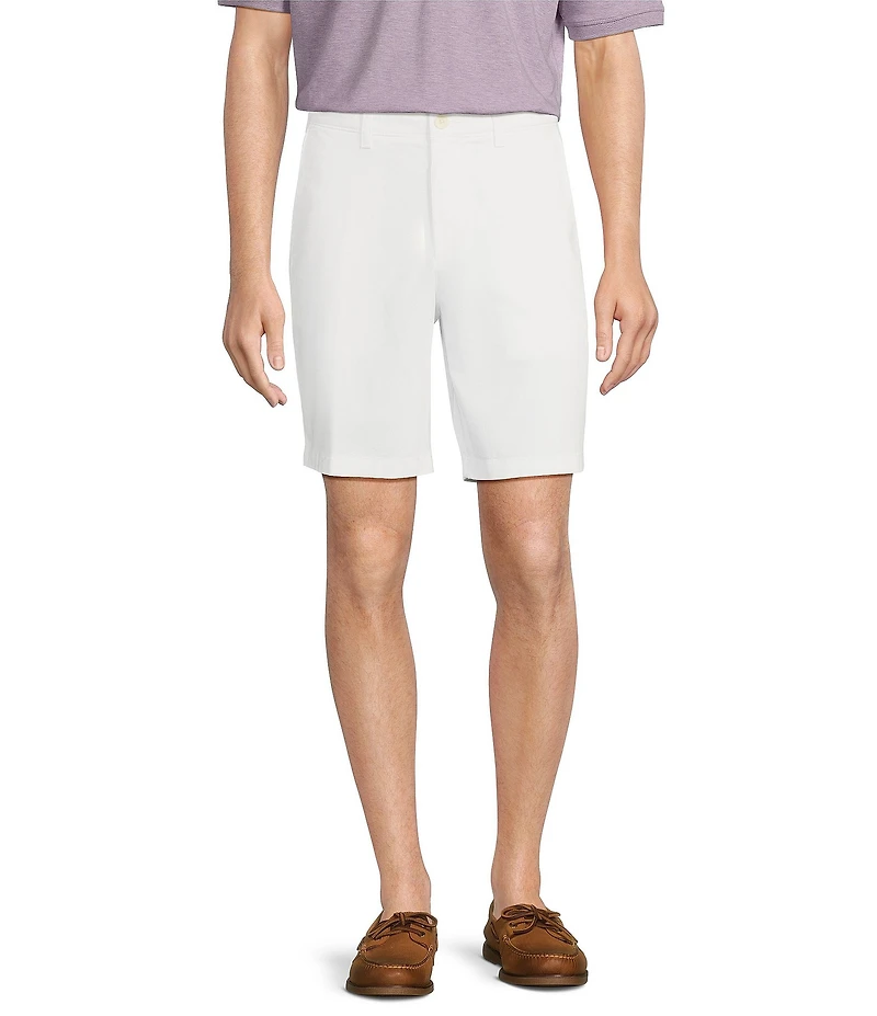 Roundtree & Yorke Big & Tall Flat Front Washed Chino 9-11#double; Inseam Shorts