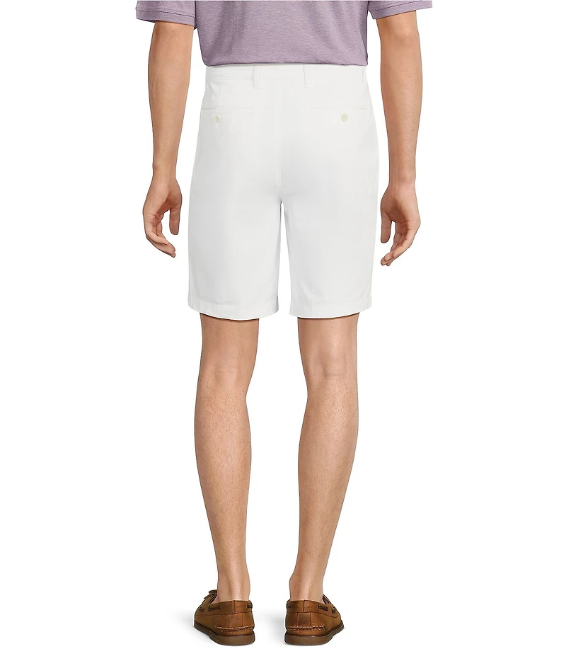 Roundtree & Yorke Big & Tall Flat Front Washed Chino 9-11#double; Inseam Shorts