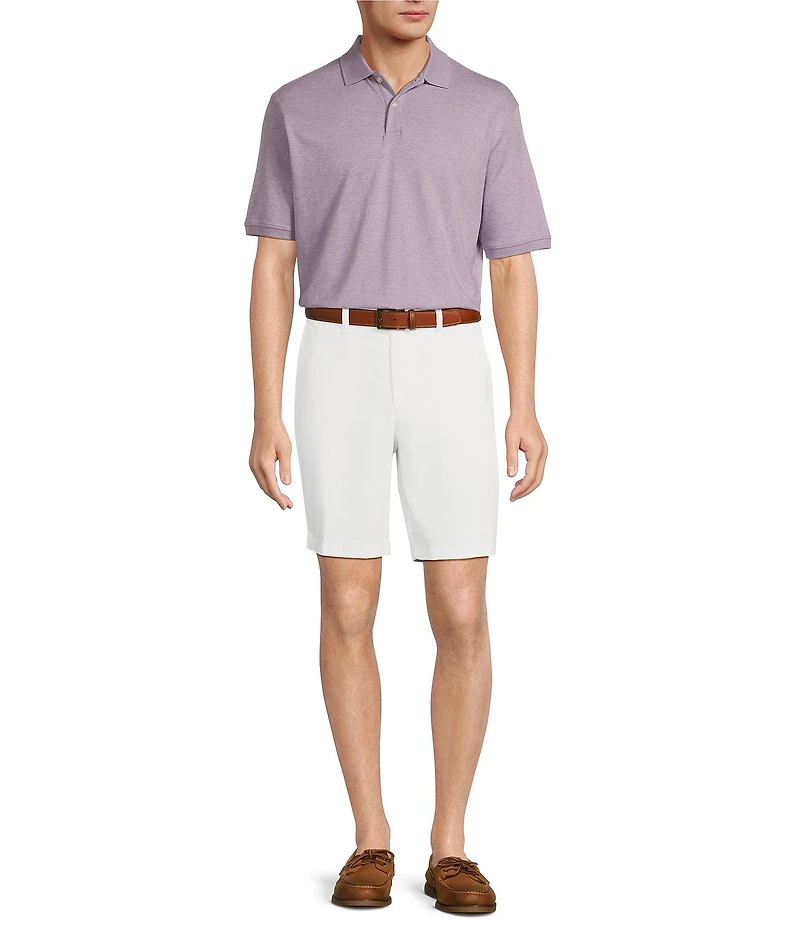 Roundtree & Yorke Big & Tall Flat Front Washed Chino 9-11#double; Inseam Shorts