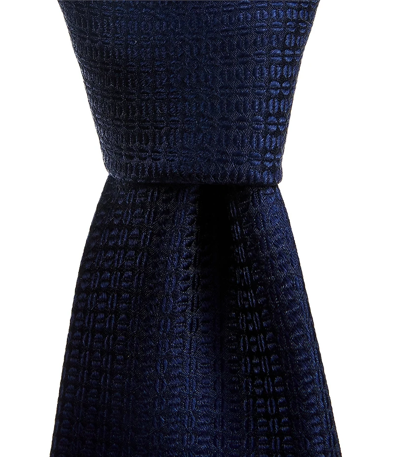 Roundtree & Yorke Big & Tall Kodi Faux Knit Solid Silk 3 1/8#double; Tie