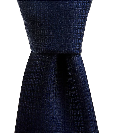 Roundtree & Yorke Big & Tall Kodi Faux Knit Solid Silk 3 1/8#double; Tie