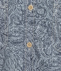 Roundtree & Yorke Big & Tall Large Paisley Print Short Sleeve Chambray Sport Shirt