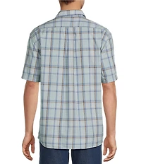 Roundtree & Yorke Big & Tall Large Plaid Short Sleeve Sport Shirt
