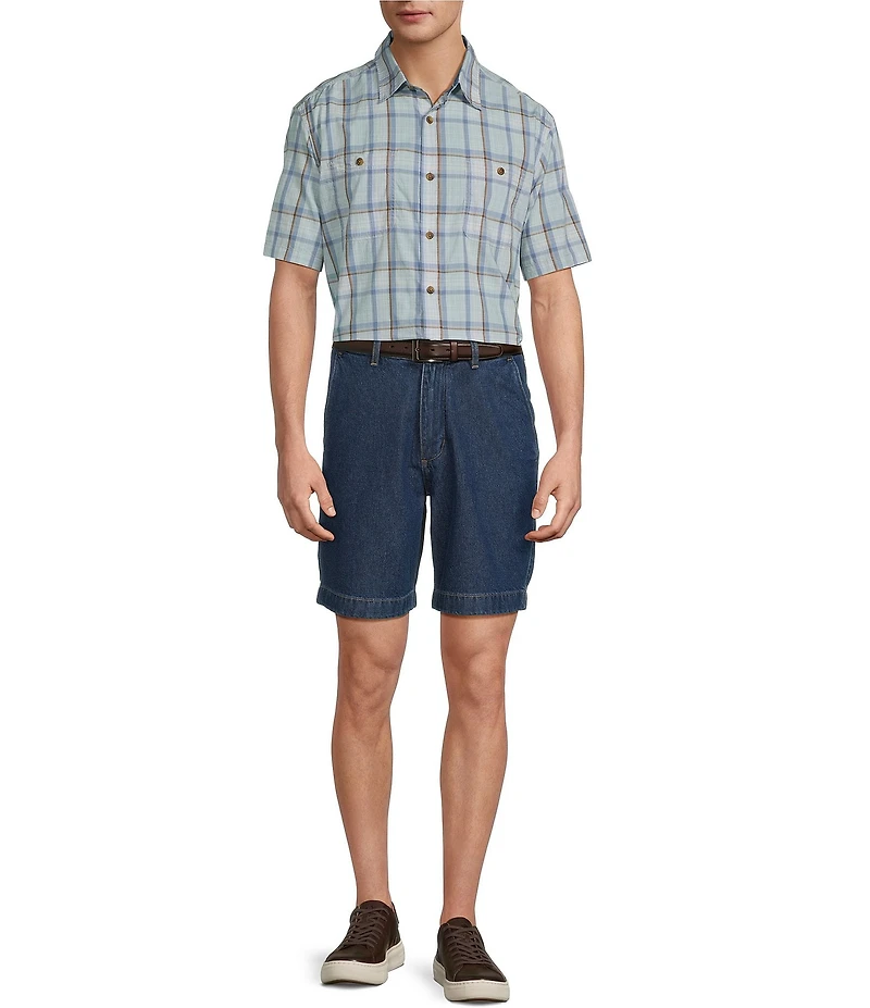 Roundtree & Yorke Big & Tall Large Plaid Short Sleeve Sport Shirt