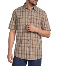 Roundtree & Yorke Big & Tall Large Plaid Short Sleeve Sport Shirt